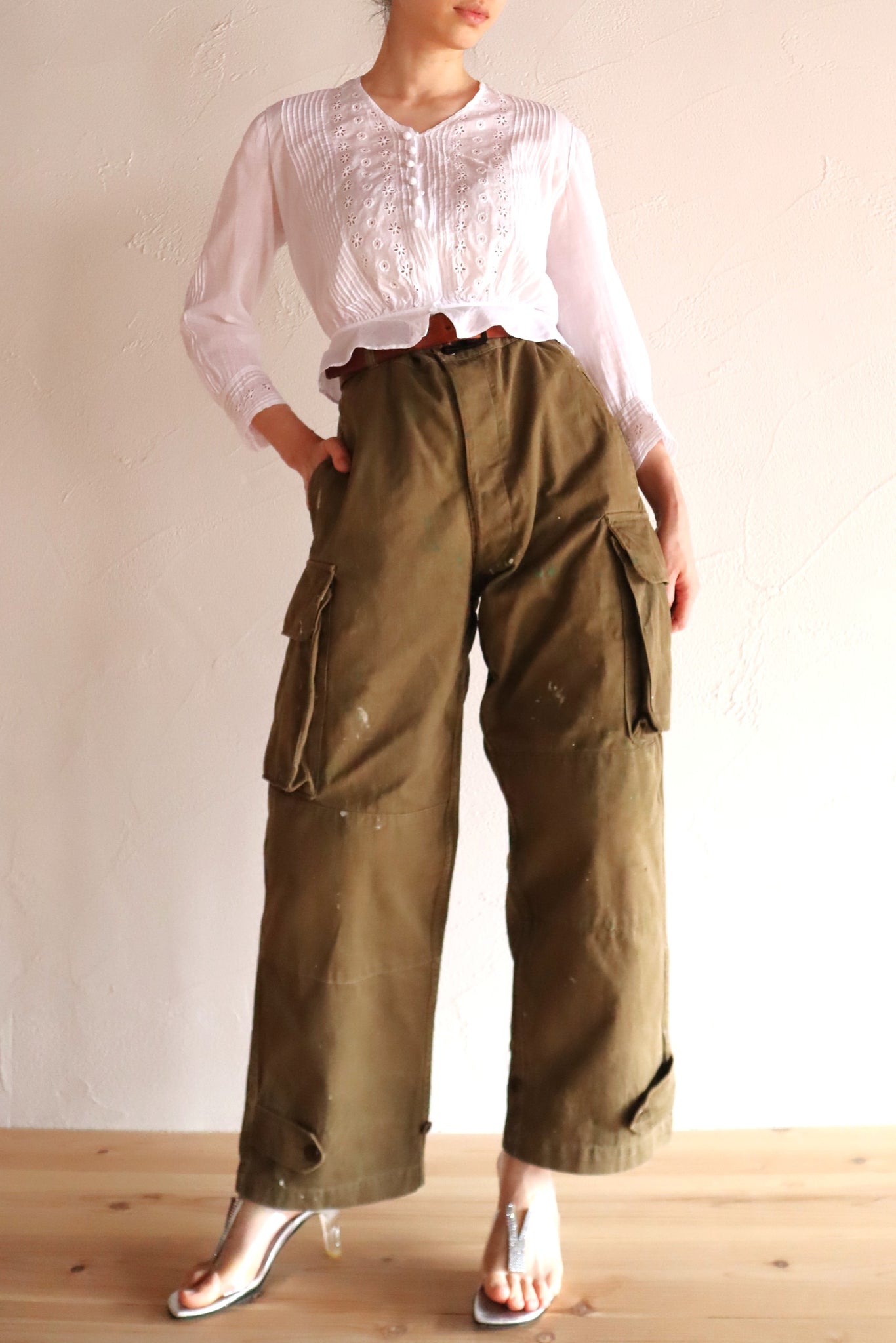 1910s French Cotton Cutwork Embroidered Blouse