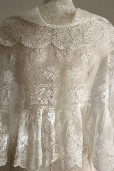 1910s Edwardian Lace Shawl