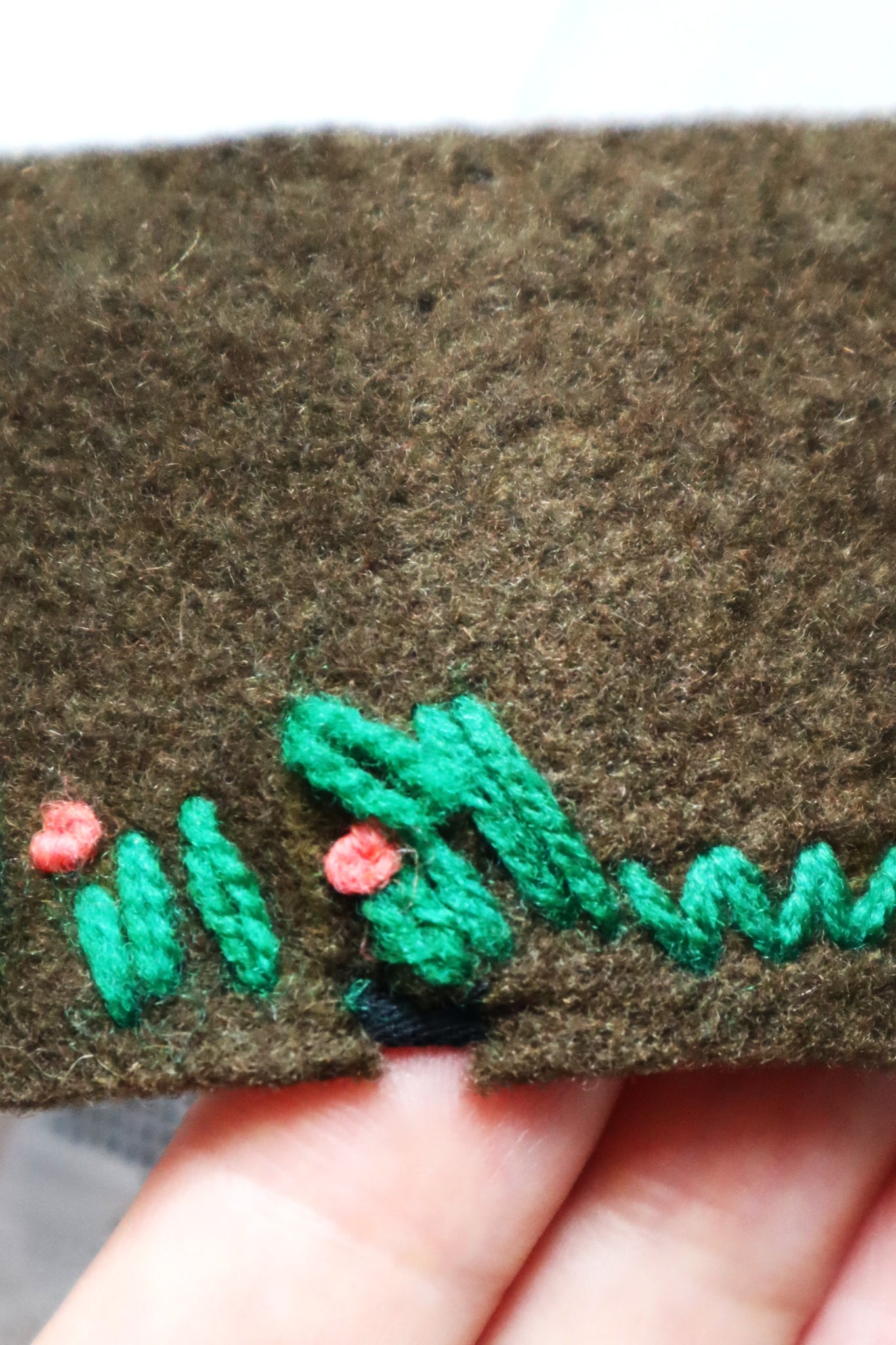 1940s Tyrolean Style Handmade Felt Novelty Belt