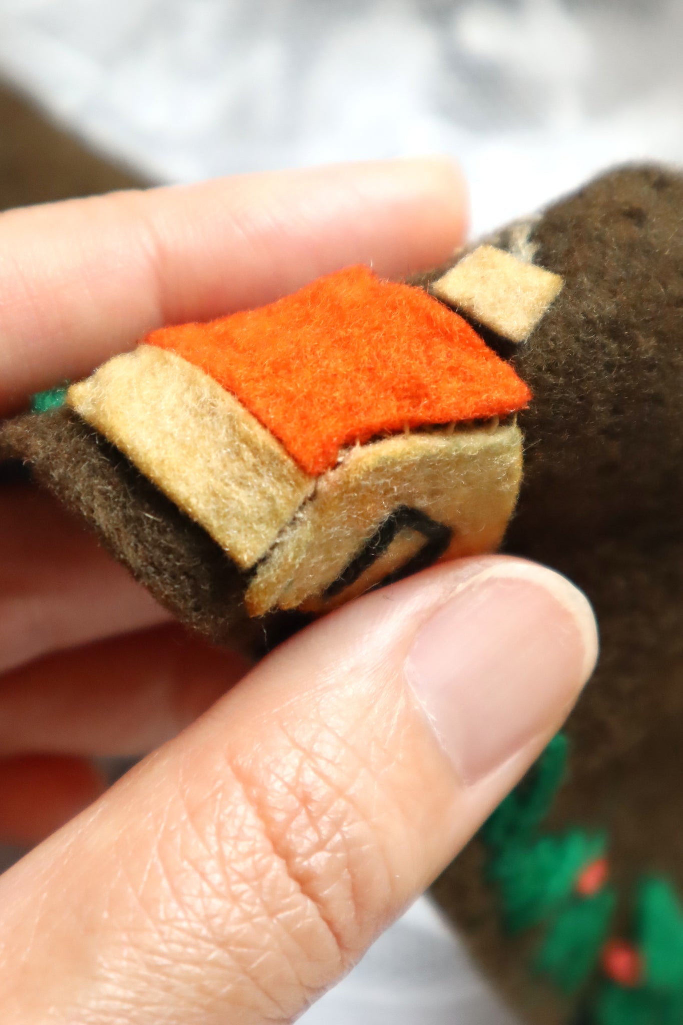 1940s Tyrolean Style Handmade Felt Novelty Belt