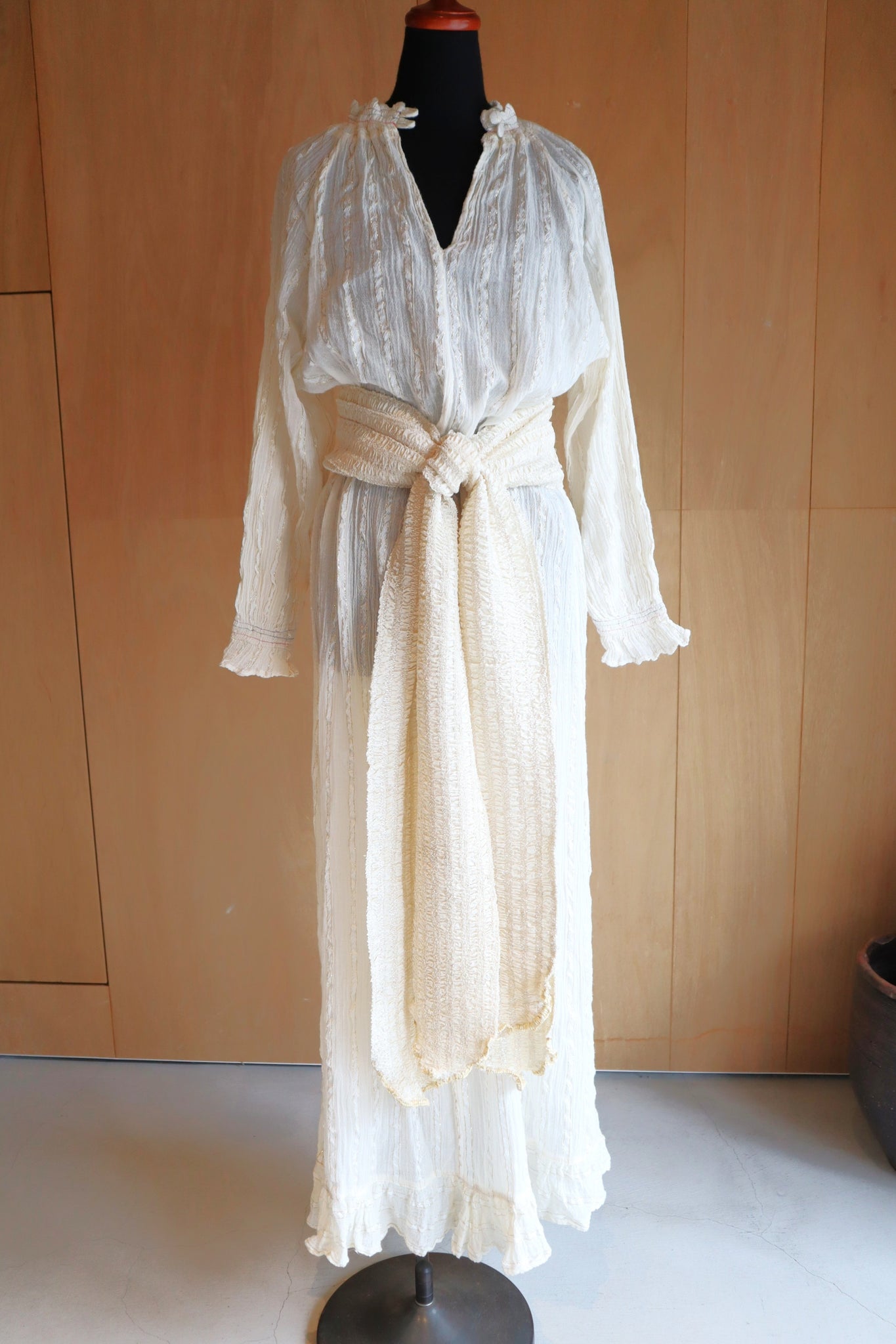 Handcrafted French Vintage Ribbon Sash Belt