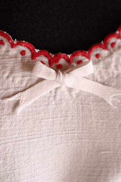 Late 19th Century French Hand-Sewn Linen Dress