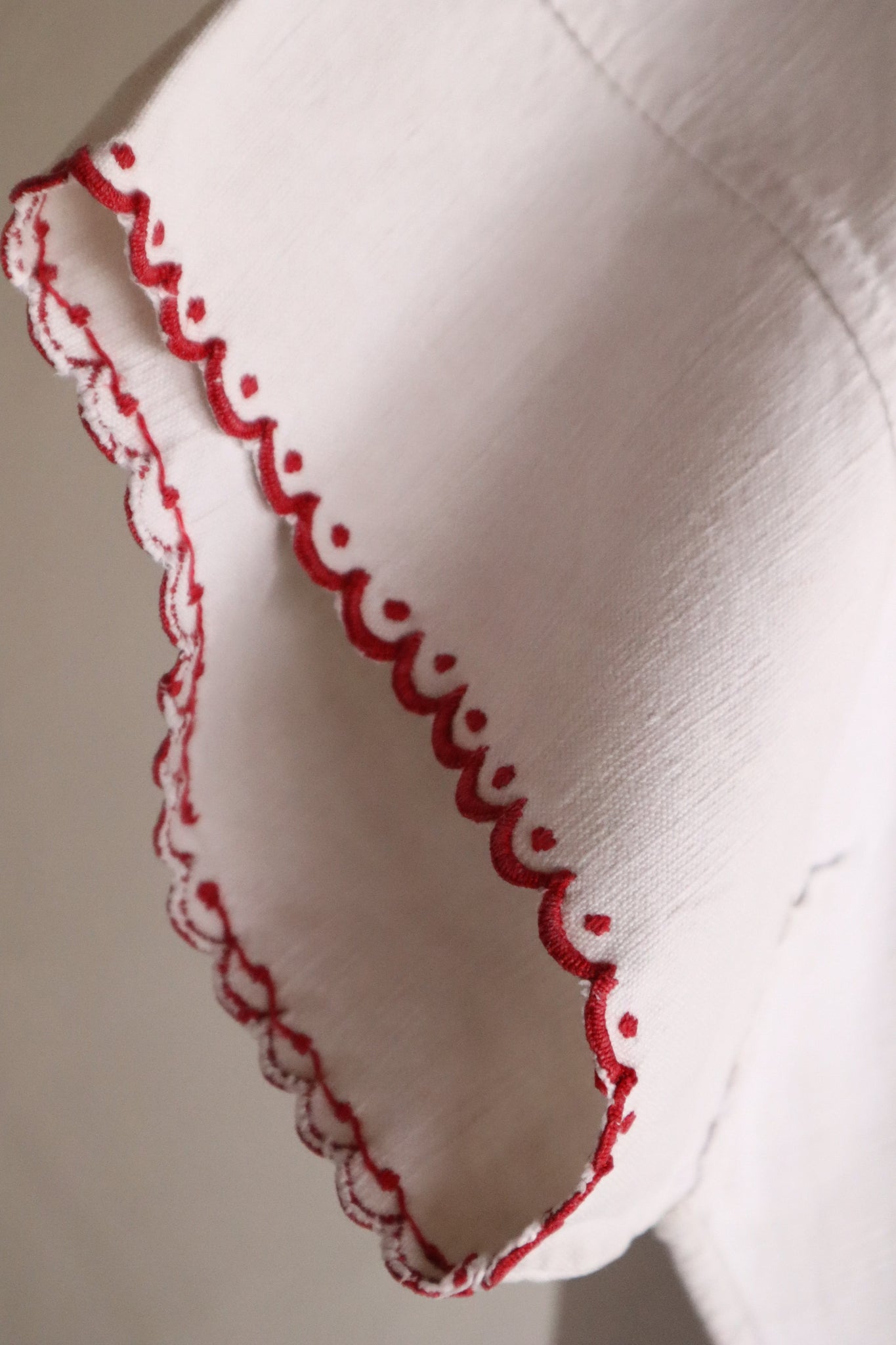 Late 19th Century French Hand-Sewn Linen Dress