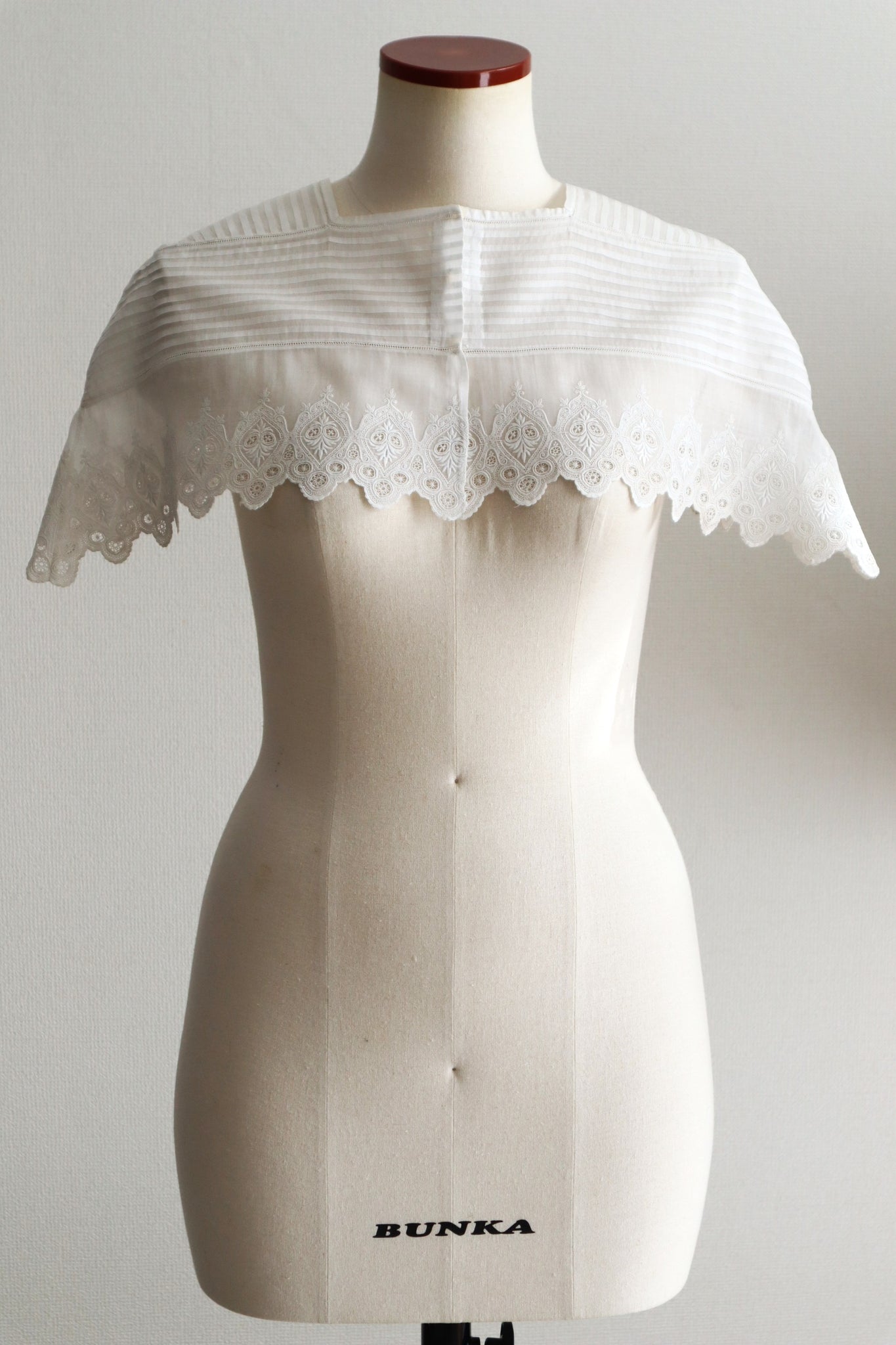 1900s French Broderie Anglaise Capelet