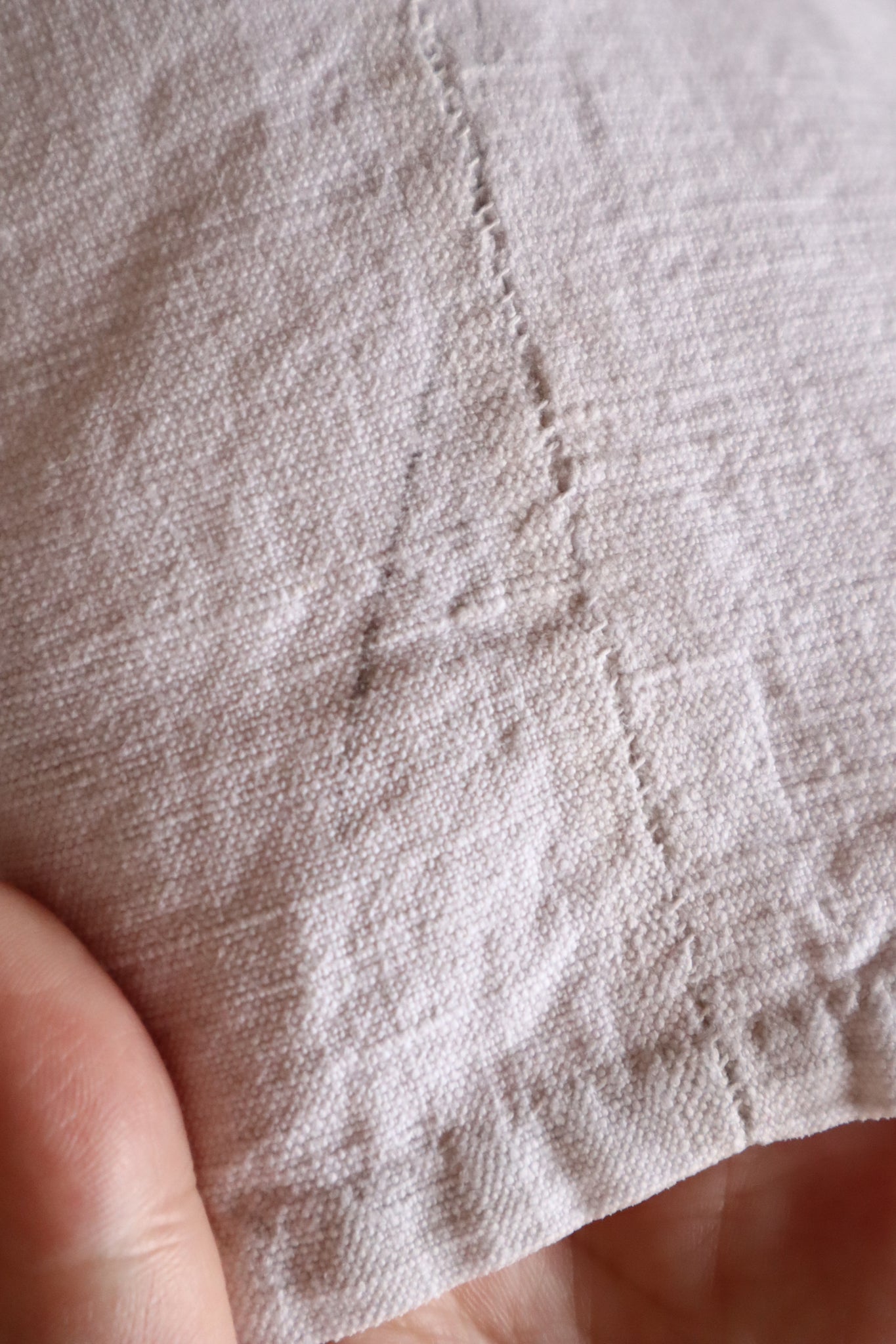 Late 19th Century French Hand-Sewn Linen Dress