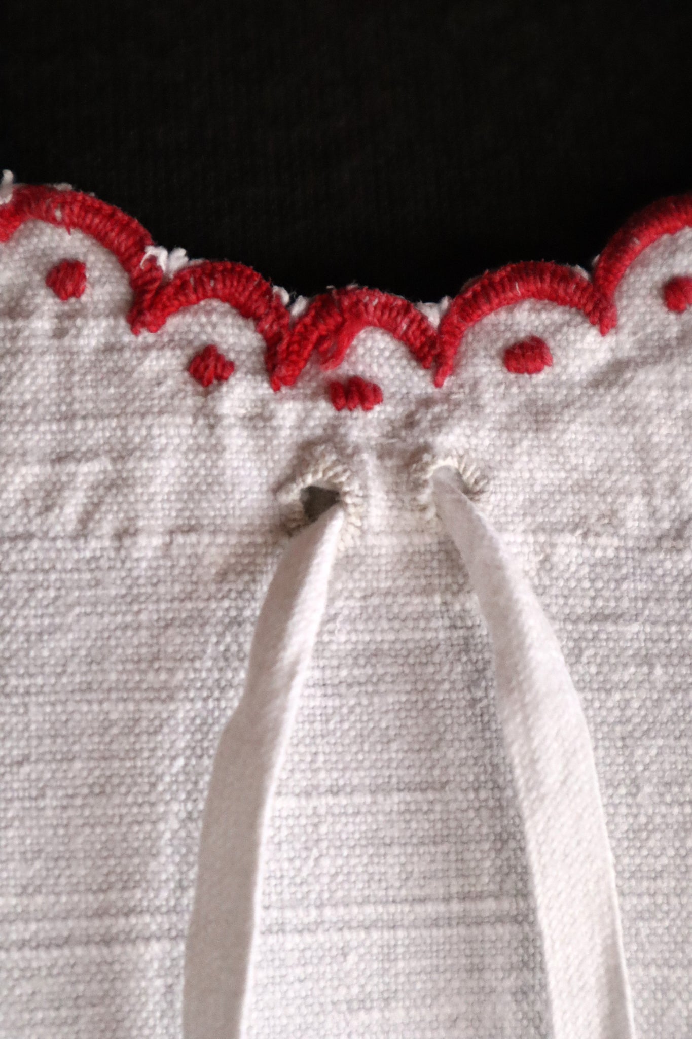 Late 19th Century French Hand-Sewn Linen Dress