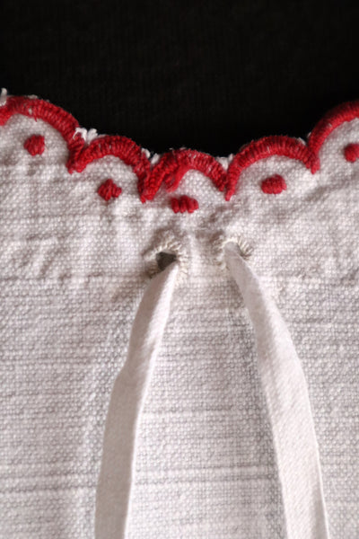 Late 19th Century French Hand-Sewn Linen Dress