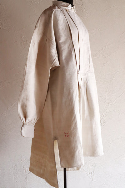 1890s French Homespun Linen Shepherd's Smock