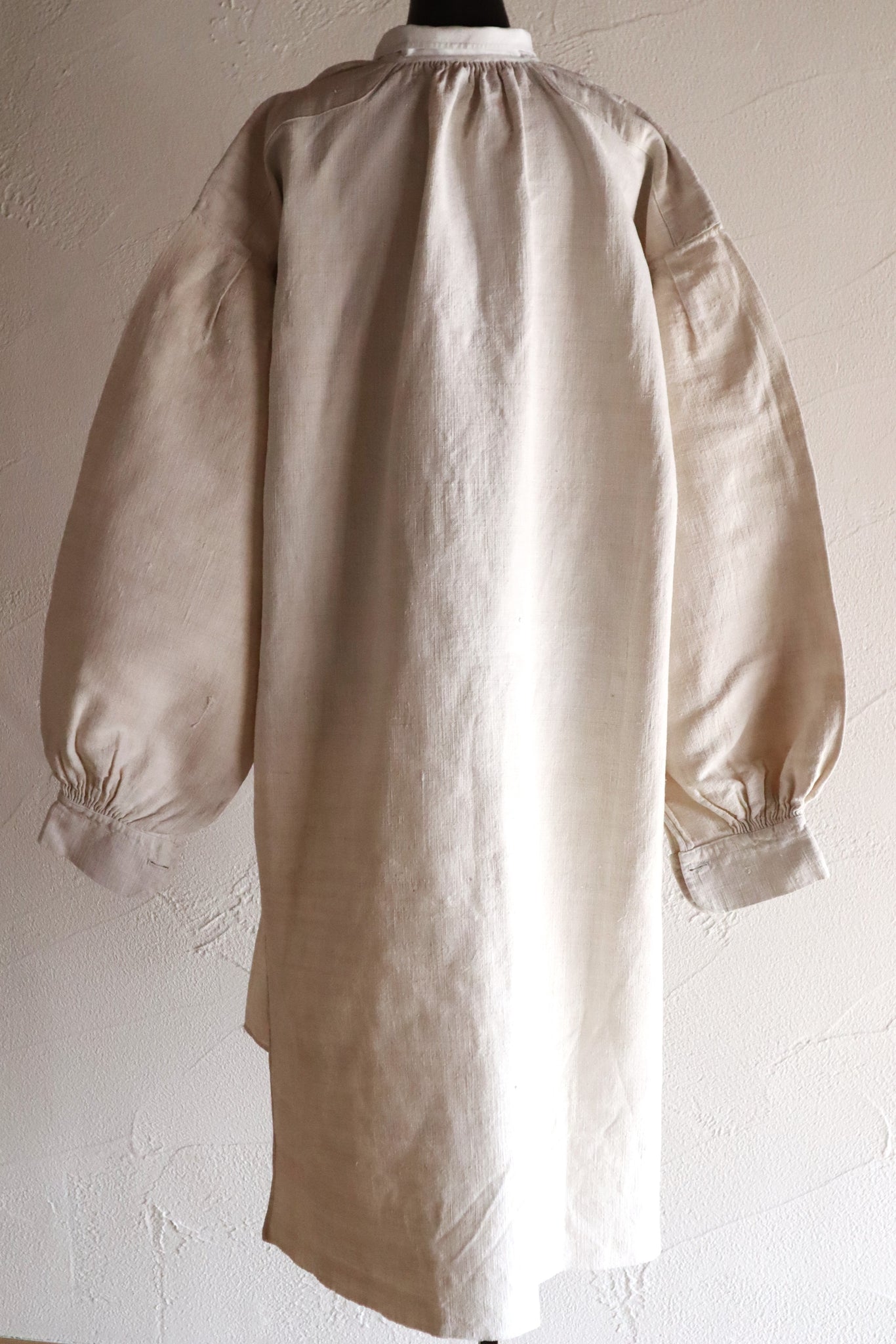 1890s French Homespun Linen Shepherd's Smock