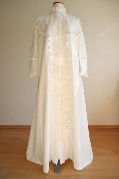 1880s Victorian Broderie Anglaise Dress