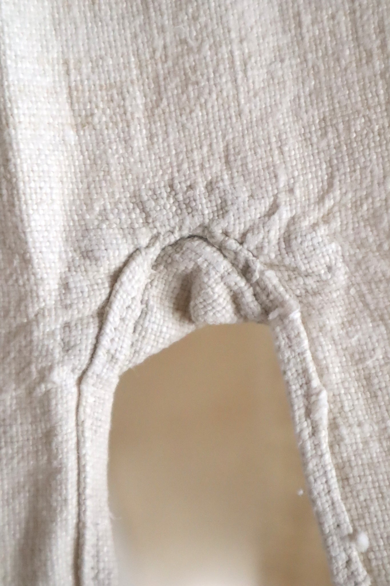 1890s French Homespun Linen Shepherd's Smock