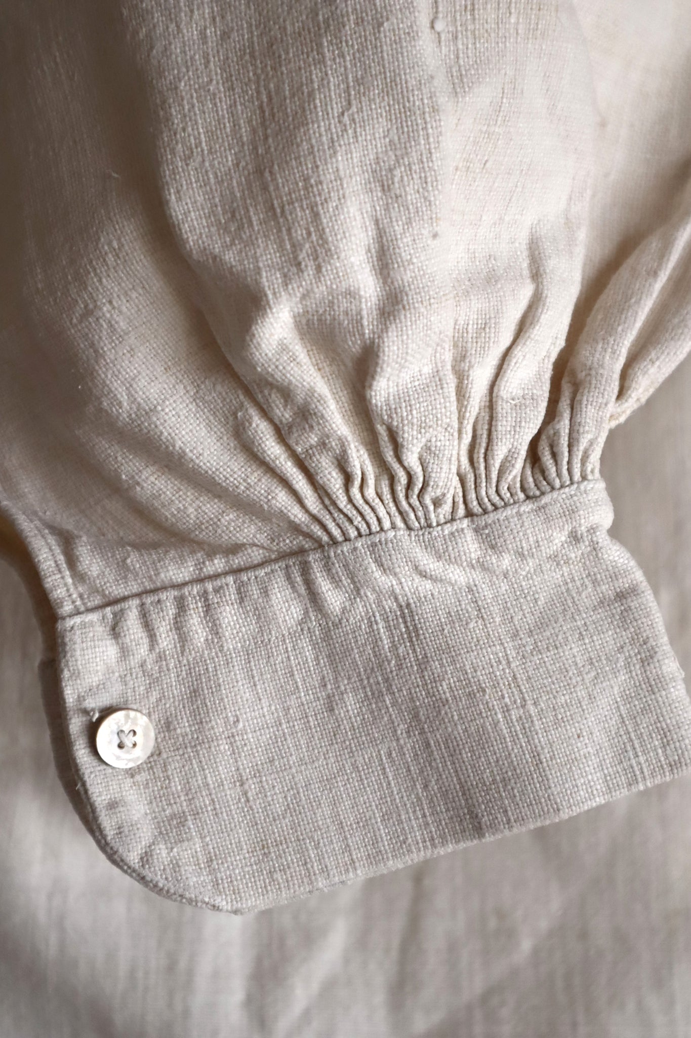 1890s French Homespun Linen Shepherd's Smock