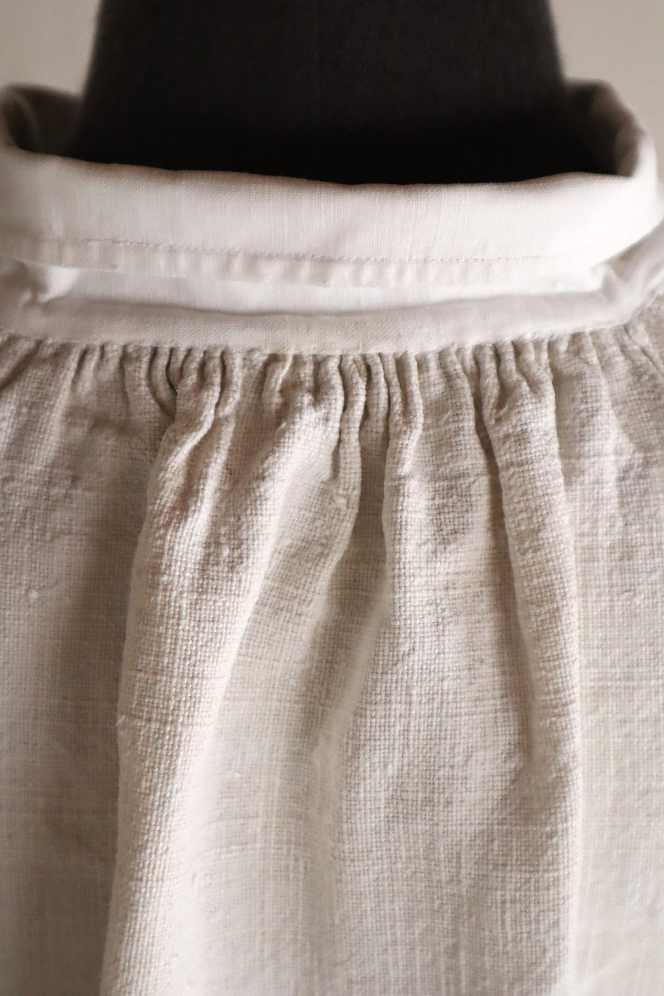 1890s French Homespun Linen Shepherd's Smock