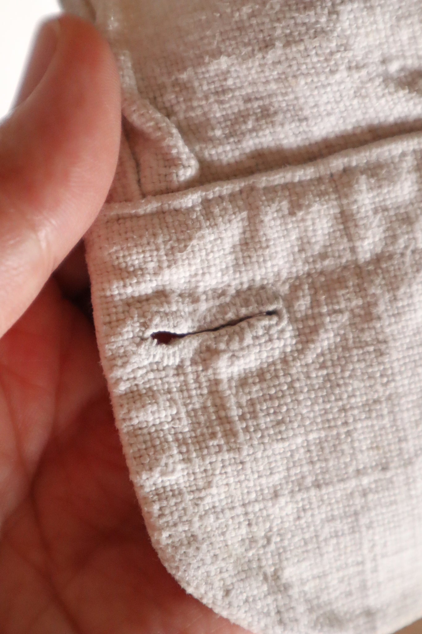 1890s French Homespun Linen Shepherd's Smock