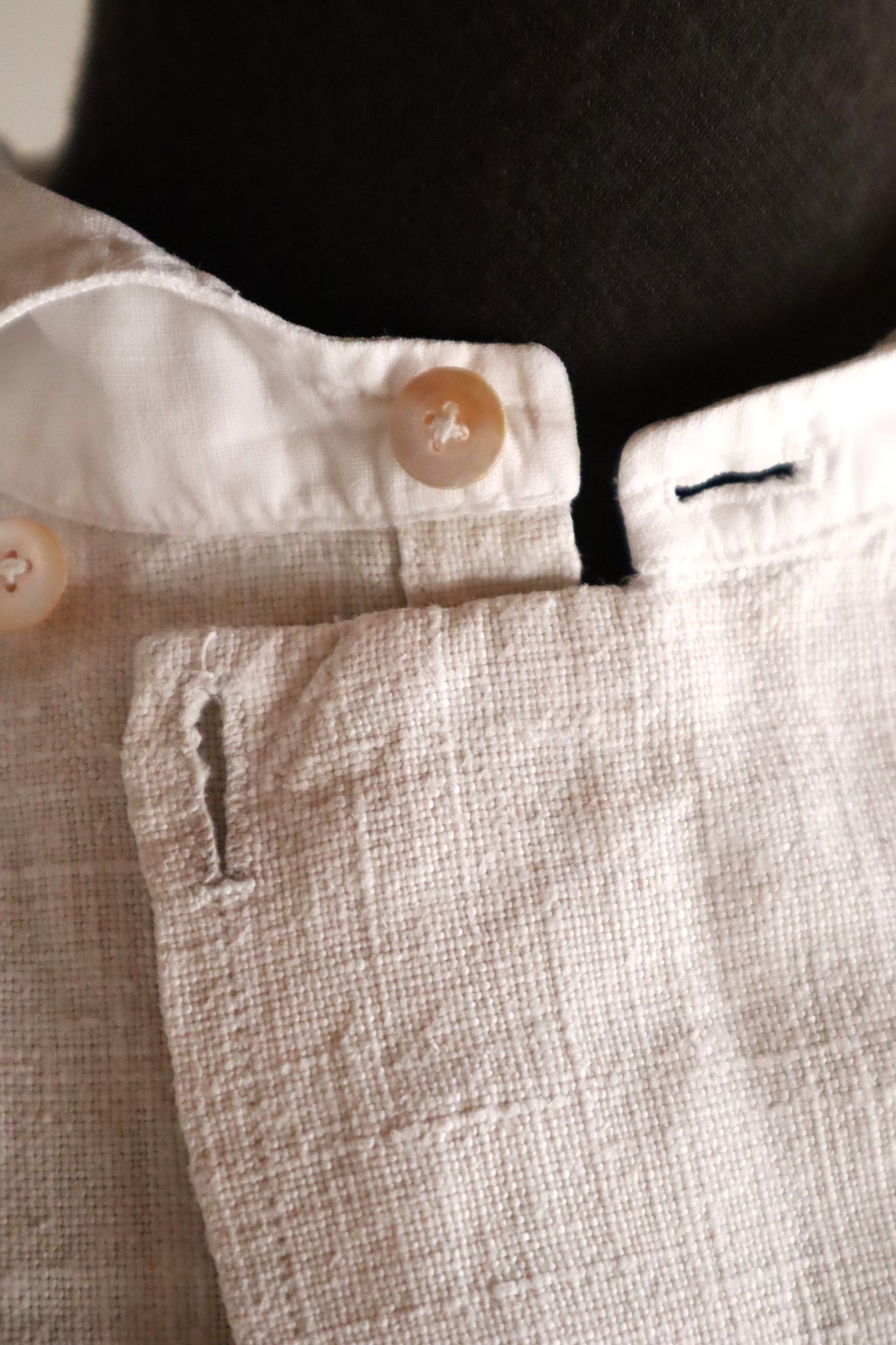 1890s French Homespun Linen Shepherd's Smock