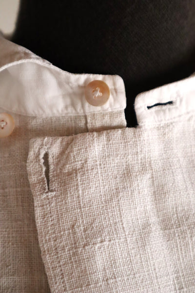 1890s French Homespun Linen Shepherd's Smock