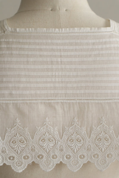 1900s French Broderie Anglaise Capelet