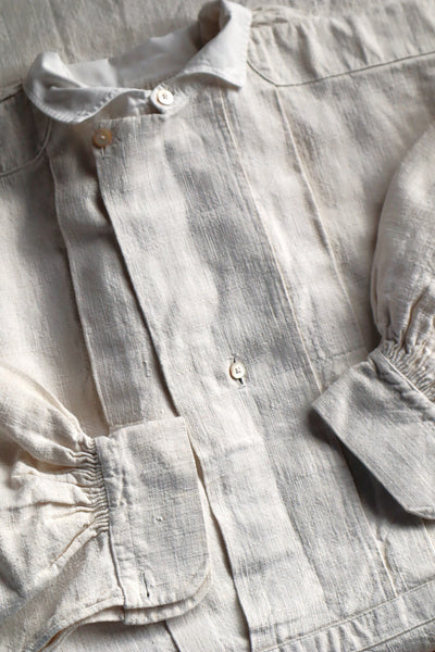 1890s French Homespun Linen Shepherd's Smock