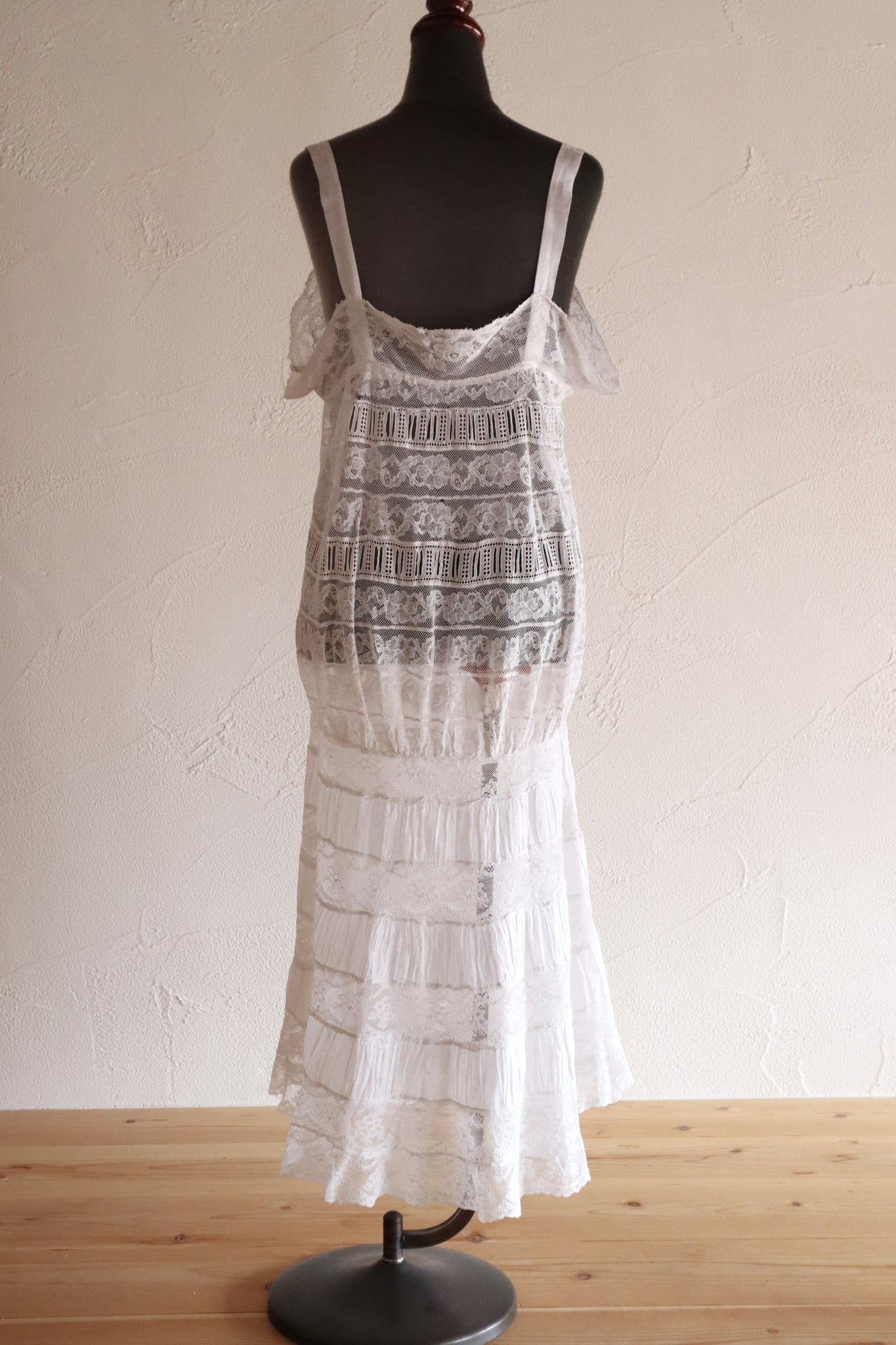 1910s French Valenciennes Lace Cotton Lawn Dress