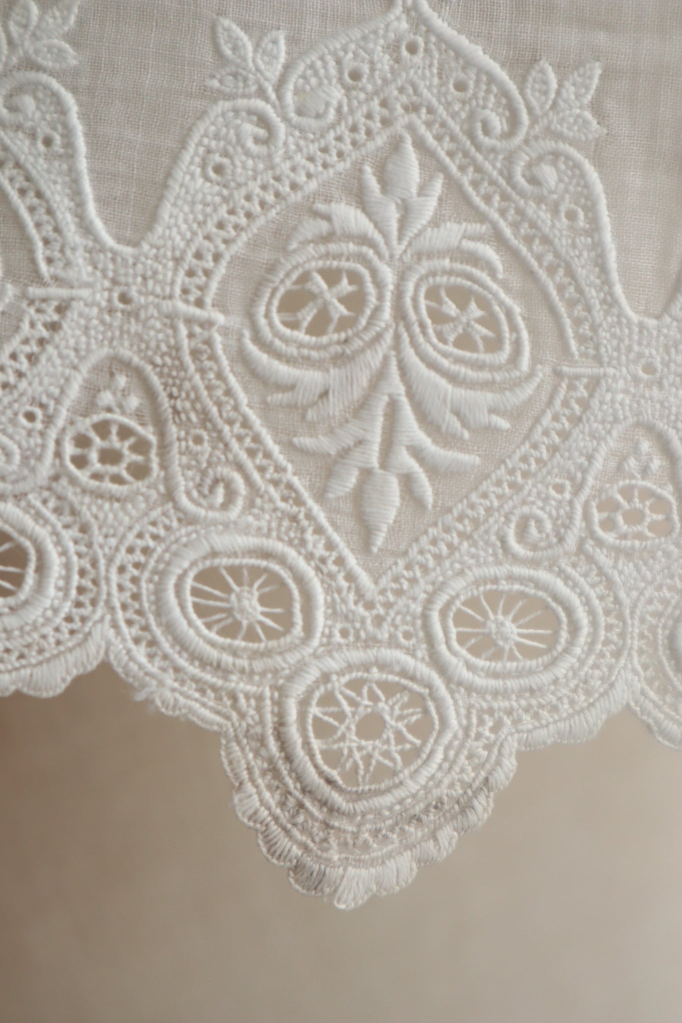 1900s French Broderie Anglaise Capelet