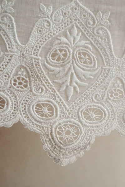 1900s French Broderie Anglaise Capelet