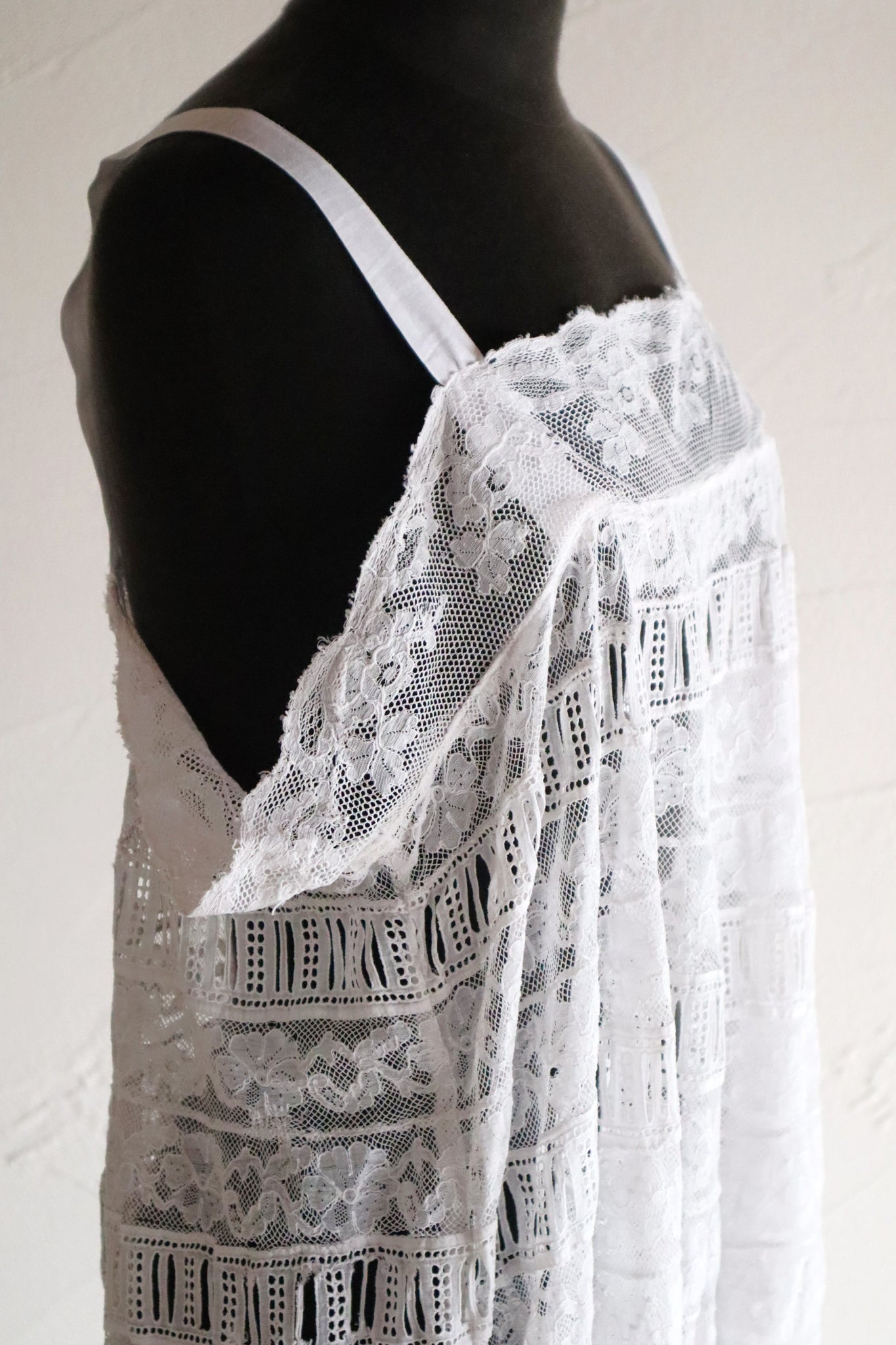 1910s French Valenciennes Lace Cotton Lawn Dress