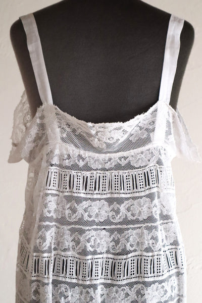 1910s French Valenciennes Lace Cotton Lawn Dress