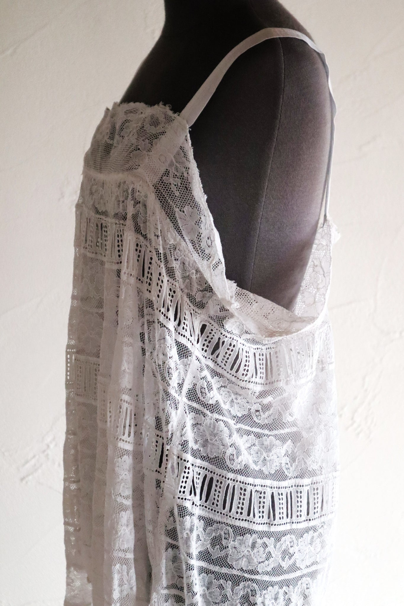 1910s French Valenciennes Lace Cotton Lawn Dress