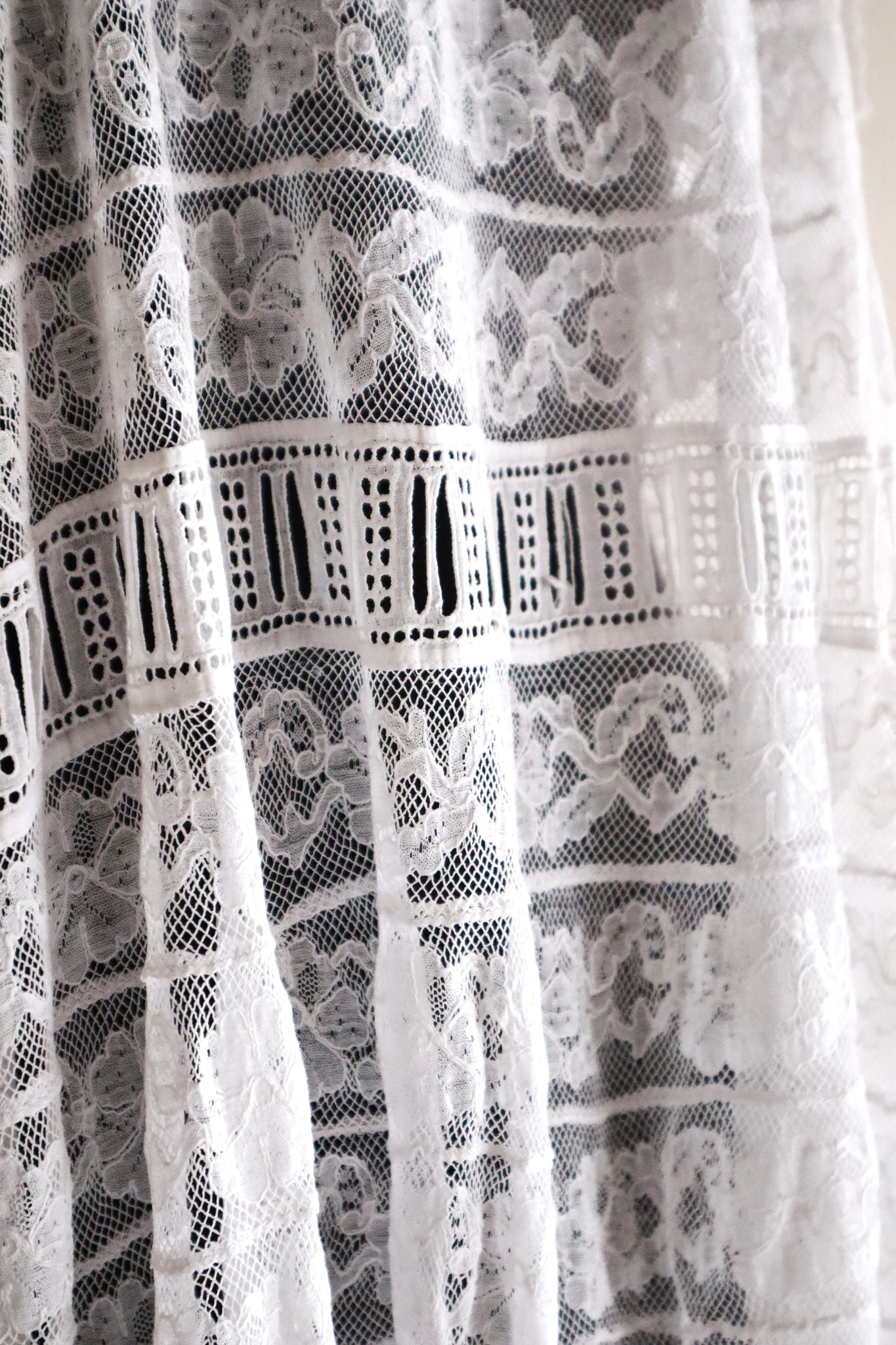1910s French Valenciennes Lace Cotton Lawn Dress
