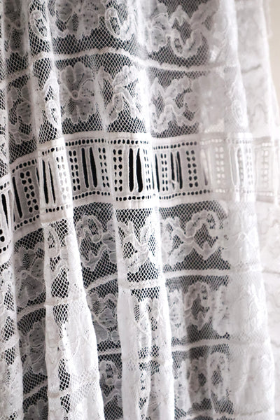 1910s French Valenciennes Lace Cotton Lawn Dress