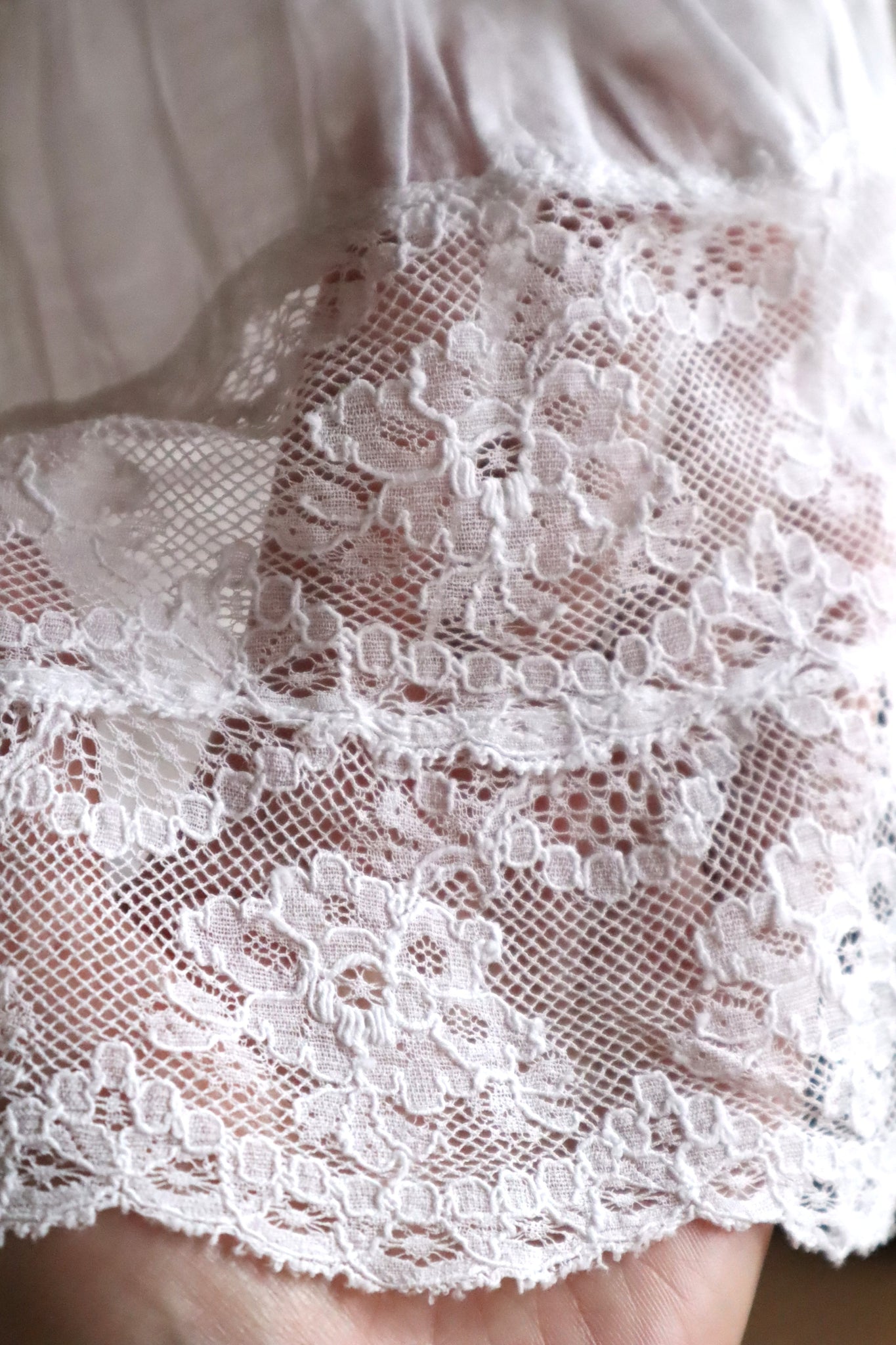 1910s French Valenciennes Lace Cotton Lawn Dress