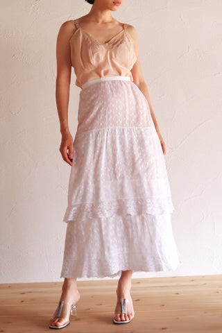 1910s Cotton Tiered Skirt