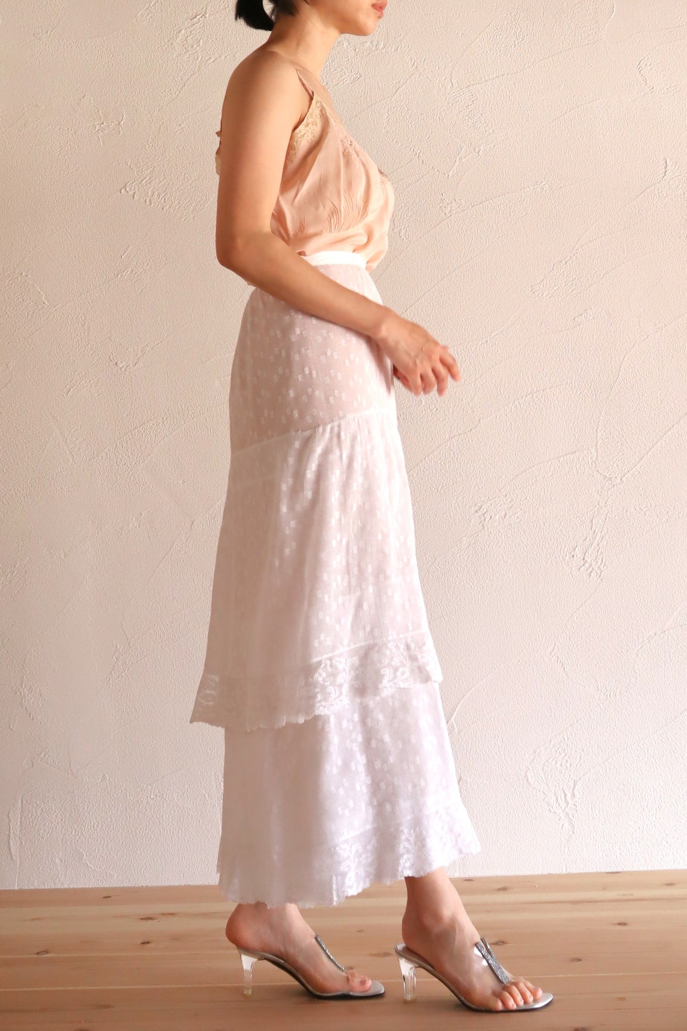 1910s Cotton Tiered Skirt
