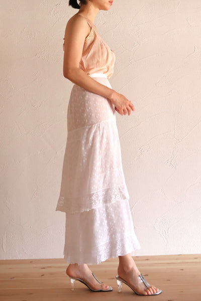 1910s Cotton Tiered Skirt