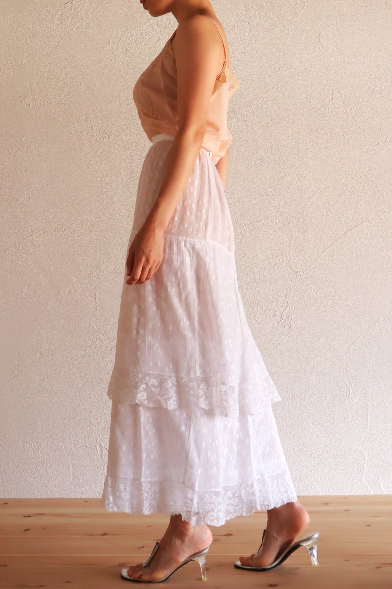 1910s Cotton Tiered Skirt