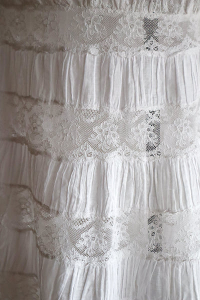 1910s French Valenciennes Lace Cotton Lawn Dress