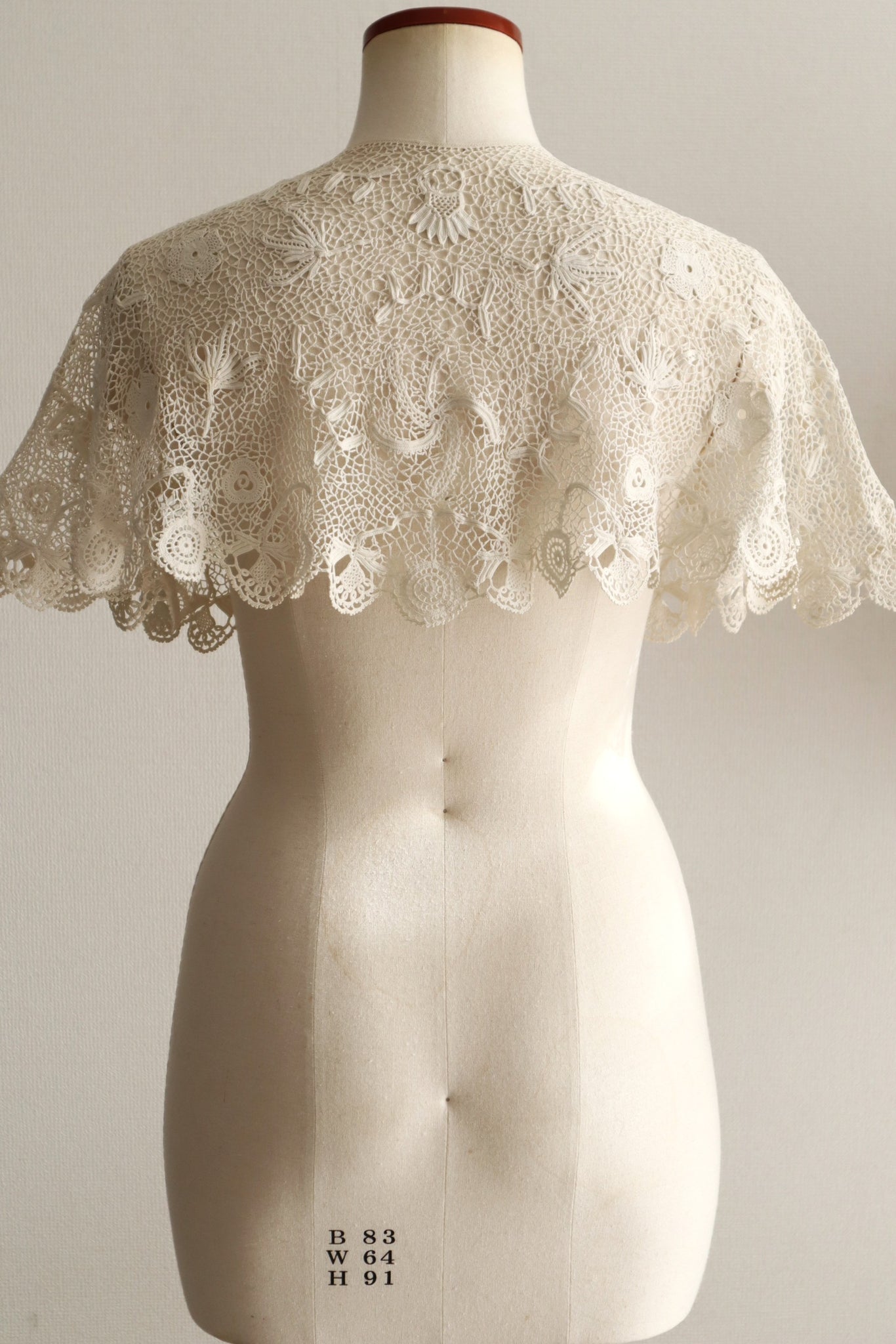1900s–1910s Edwardian Irish Crochet Lace Collar