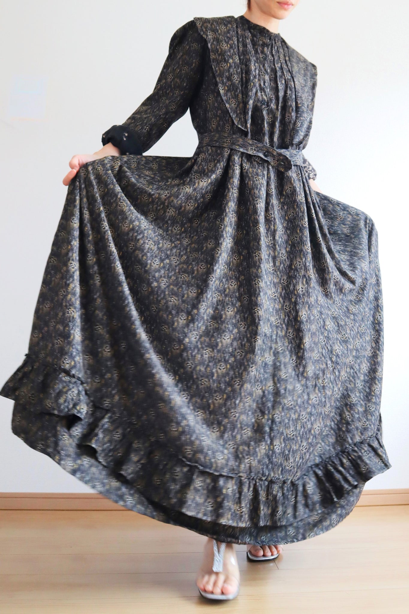 1880~1890s Antique Clover Calico Dress | tradexautomotive.com