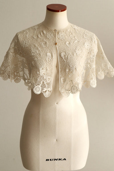 1900s–1910s Edwardian Irish Crochet Lace Collar
