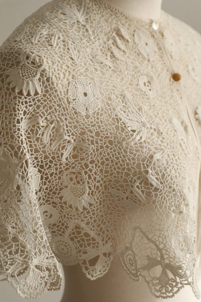 1900s–1910s Edwardian Irish Crochet Lace Collar