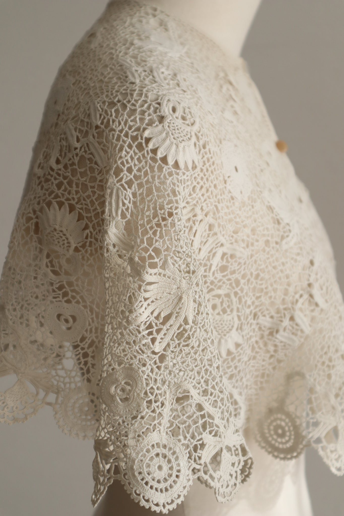 1900s–1910s Edwardian Irish Crochet Lace Collar