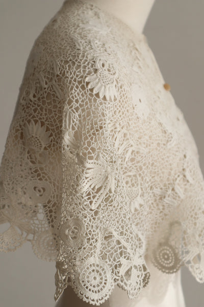 1900s–1910s Edwardian Irish Crochet Lace Collar