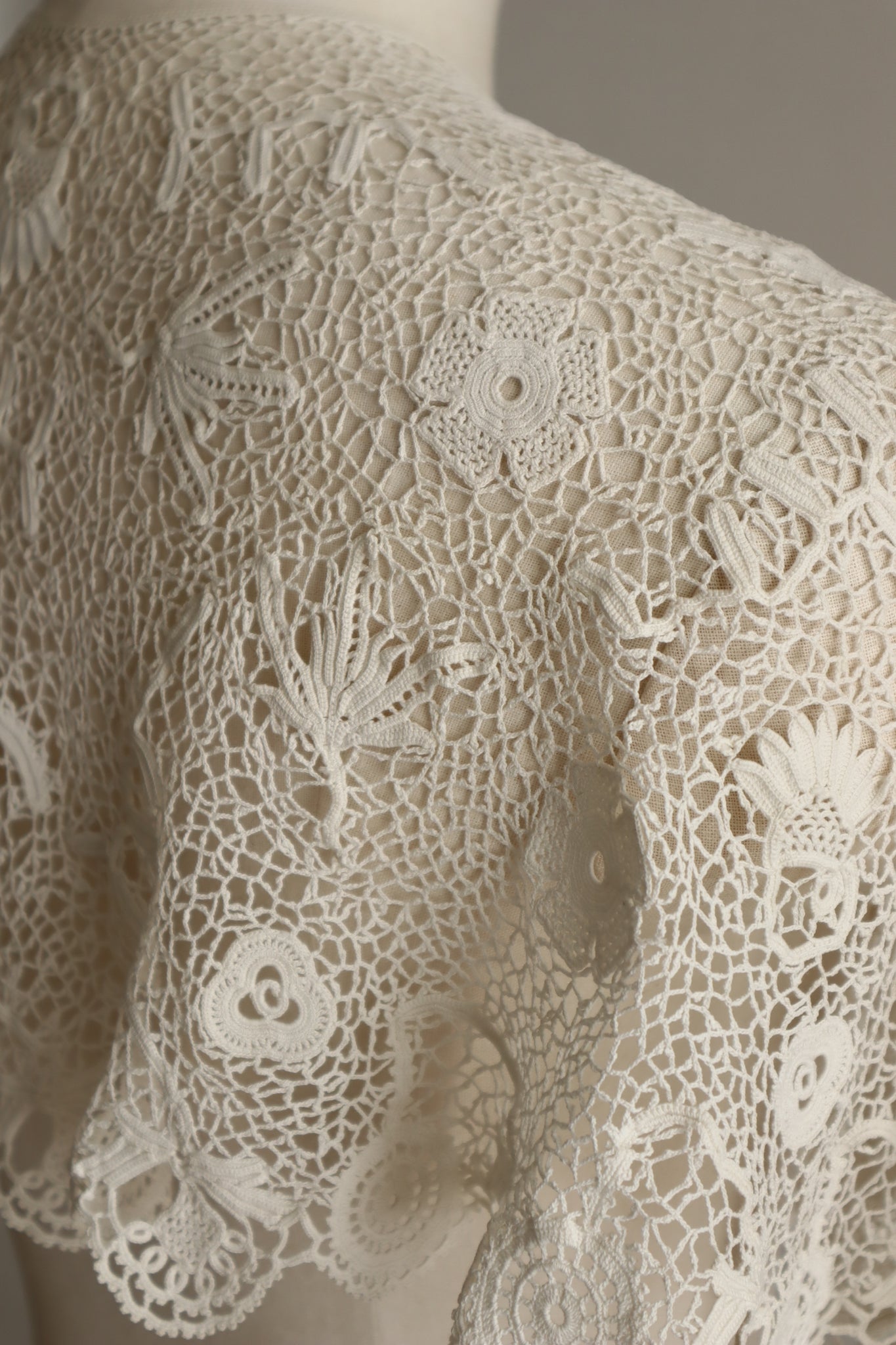 1900s–1910s Edwardian Irish Crochet Lace Collar