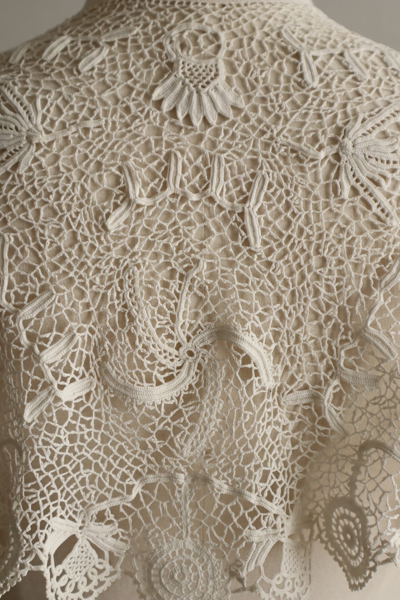 1900s–1910s Edwardian Irish Crochet Lace Collar