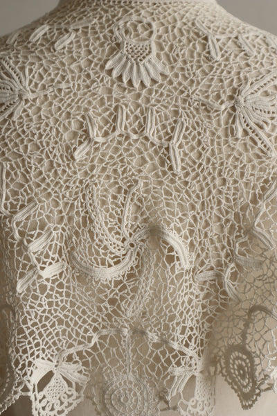 1900s–1910s Edwardian Irish Crochet Lace Collar