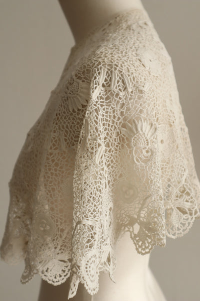 1900s–1910s Edwardian Irish Crochet Lace Collar