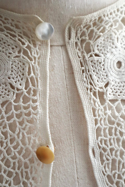 1900s–1910s Edwardian Irish Crochet Lace Collar