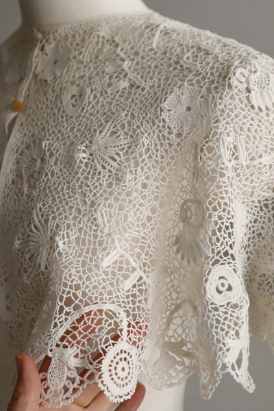 1900s–1910s Edwardian Irish Crochet Lace Collar