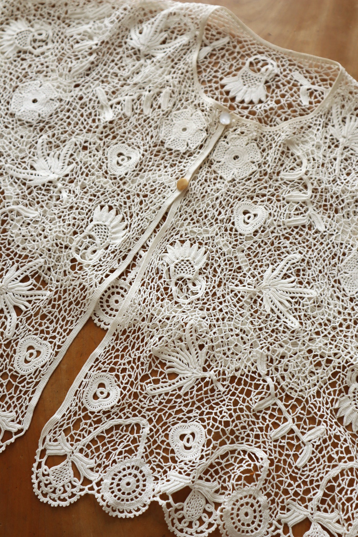 1900s–1910s Edwardian Irish Crochet Lace Collar
