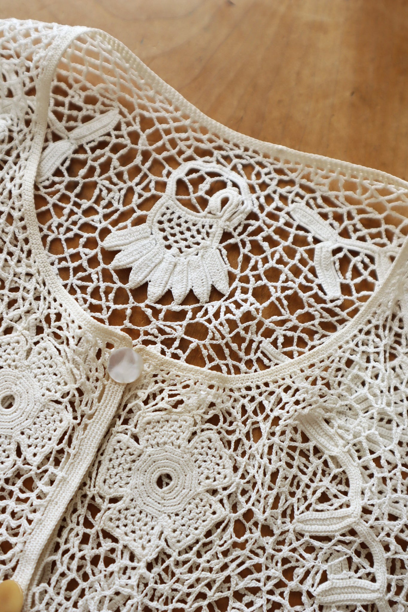 1900s–1910s Edwardian Irish Crochet Lace Collar